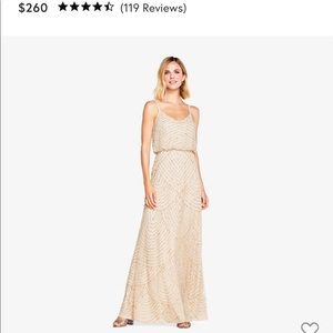 Adrianna Papell - Art Deco Beaded Gown In Champ Gold -